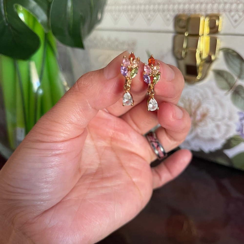 Elegant Multicolor Drop Earrings
